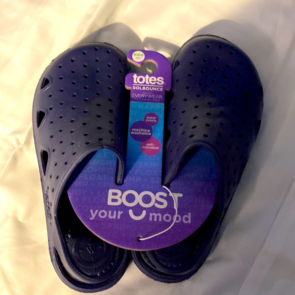 Kids totes sandals. Navy blue. Kids size 13-1